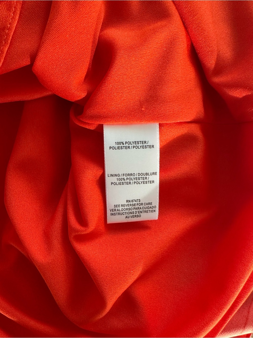 Taylor Bright Orange Shift Dress Size Large - Picture 7 of 7